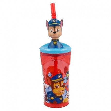 Gertuvė su šiaudeliu Paw Patrol, 360 ml цена и информация | Gertuvės | pigu.lt