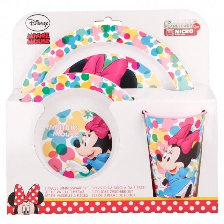 Minnie Mouse indų rinkinys цена и информация | Vienkartiniai indai šventėms | pigu.lt