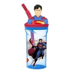 3D puodelis su šiaudeliu Supermenas, 360 ml цена и информация | Оригинальные кружки | pigu.lt