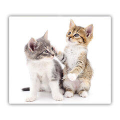 Tulup pjaustymo lentelė Dvi mažos katės, 60x52 cm цена и информация | Разделочная доска | pigu.lt