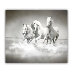 Tulup pjaustymo lentelė Balti arkliai, 60x52 cm kaina ir informacija | Pjaustymo lentelės | pigu.lt