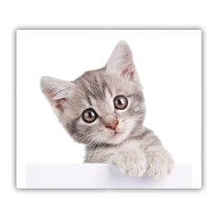 Tulup pjaustymo lentelė Pilka katė, 60x52 cm kaina ir informacija | Pjaustymo lentelės | pigu.lt