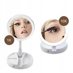 Kosmetinis veidrodis su LED, 12.5 cm kaina ir informacija | Kosmetinės, veidrodėliai | pigu.lt