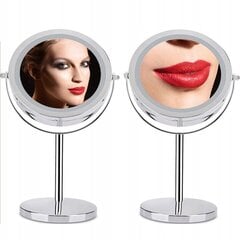 Kosmetinis veidrodis su LED, 15 cm kaina ir informacija | Kosmetinės, veidrodėliai | pigu.lt