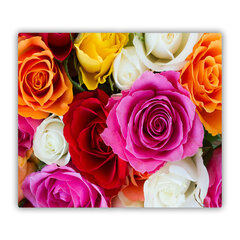 Tulup pjaustymo lentelė Spalvingos rožės, 60x52 cm цена и информация | Разделочная доска | pigu.lt