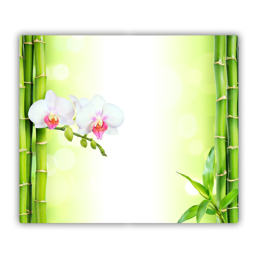 Tulup pjaustymo lentelė Orchidas ir bambukas, 60x52 cm цена и информация | Pjaustymo lentelės | pigu.lt
