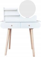 Kosmetinis staliukas 80 x 122 x 40 cm, baltas цена и информация | Туалетные столики | pigu.lt