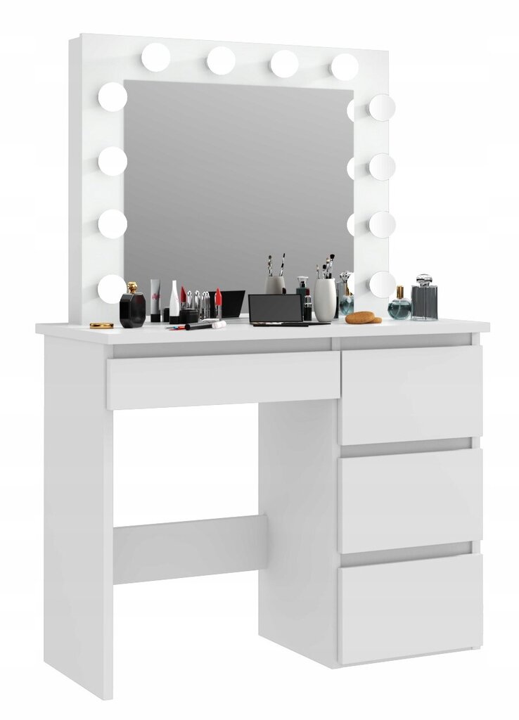 Kosmetinis staliukas Martigo Plus 94 x 75 x 43cm, baltas цена и информация | Kosmetiniai staliukai | pigu.lt