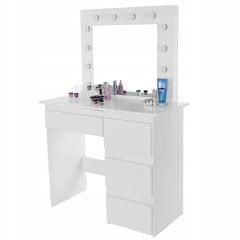 Kosmetinis staliukas 94 x 140 x 43 cm, baltas цена и информация | Туалетные столики | pigu.lt