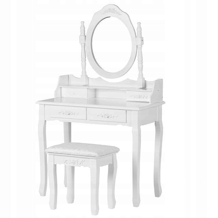 Kosmetinis staliukas Cerlo 75 x 140 x 40 cm, baltas kaina ir informacija | Kosmetiniai staliukai | pigu.lt