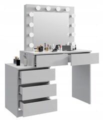 Kosmetinis staliukas Martigo Plus 112.5 x 76,8 x 47 cm, baltas цена и информация | Туалетные столики | pigu.lt