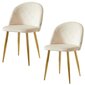 2-jų kėdžių komplektas Viking, Glamour, Smėlio spalvos kaina ir informacija | Virtuvės ir valgomojo kėdės | pigu.lt