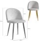 2-jų kėdžių komplektas Viking, Glamour, pilka цена и информация | Virtuvės ir valgomojo kėdės | pigu.lt