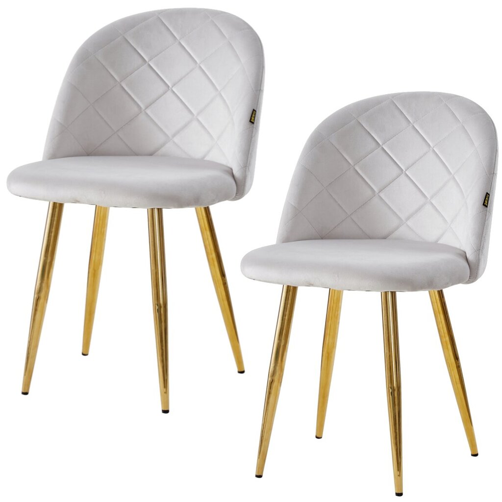 2-jų kėdžių komplektas Viking, Glamour, pilka kaina ir informacija | Virtuvės ir valgomojo kėdės | pigu.lt