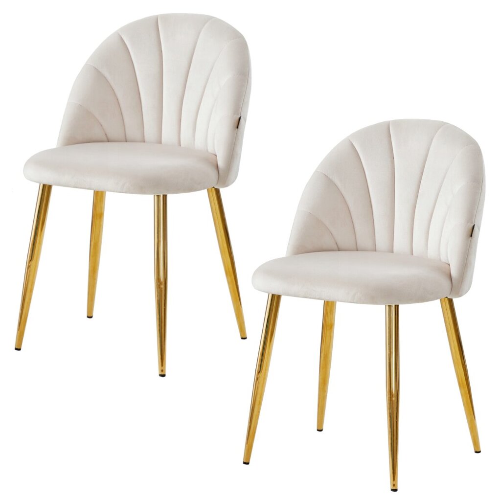 2-jų kėdžių komplektas Viking, Royal, smėlio spalvos kaina ir informacija | Virtuvės ir valgomojo kėdės | pigu.lt