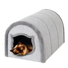 Guolis - namelis Doggy, 40 x 29 cm, šviesiai pilkas kaina ir informacija | Guoliai, pagalvėlės | pigu.lt