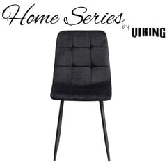 2-jų kėdžių komplektas Viking, Kate, juoda цена и информация | Стулья для кухни и столовой | pigu.lt
