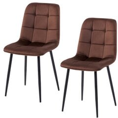 2-jų kėdžių komplektas Viking, Kate, rudas kaina ir informacija | Virtuvės ir valgomojo kėdės | pigu.lt
