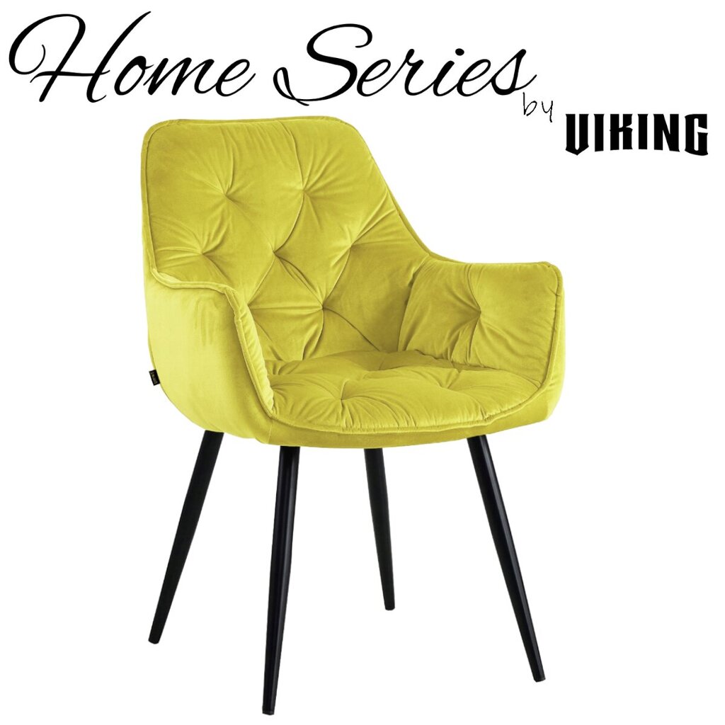 2-jų kėdžių komplektas Viking, Prince, geltona цена и информация | Virtuvės ir valgomojo kėdės | pigu.lt