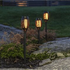 Светодиодный садовый светильник, имитирующий пламя  40см 3шт. набор цена и информация | Уличные светильники | pigu.lt