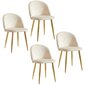 4-ių kėdžių komplektas Viking, Glamour, Smėlio spalvos цена и информация | Virtuvės ir valgomojo kėdės | pigu.lt