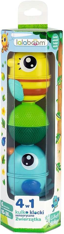 Sensorinių kamuoliukų rinkinys Lalaboom Animals, 6 d. kaina ir informacija | Žaislai kūdikiams | pigu.lt