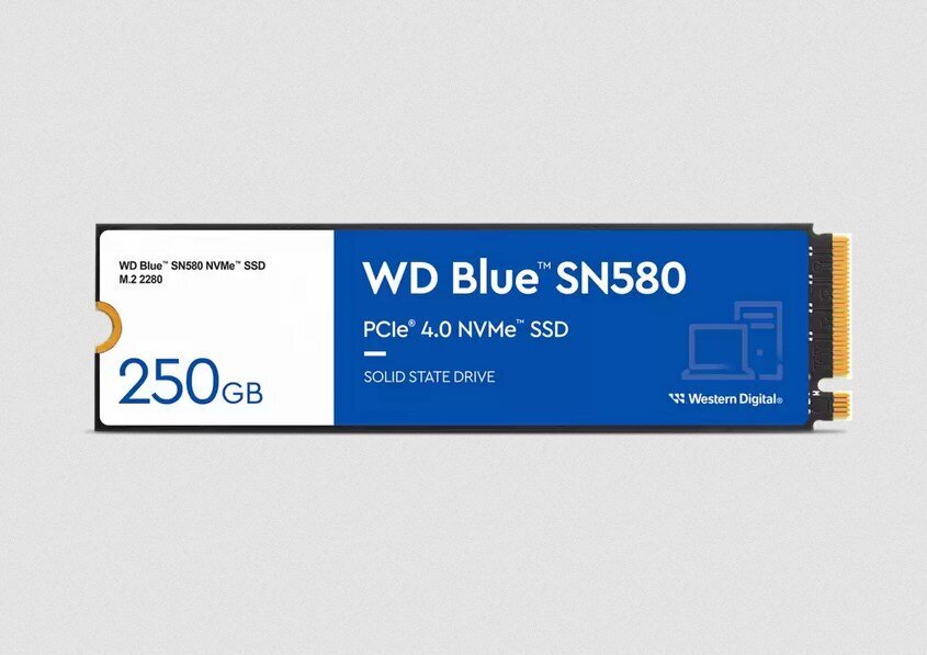WD Blue SN580 WDS250G3B0E kaina ir informacija | Vidiniai kietieji diskai (HDD, SSD, Hybrid) | pigu.lt