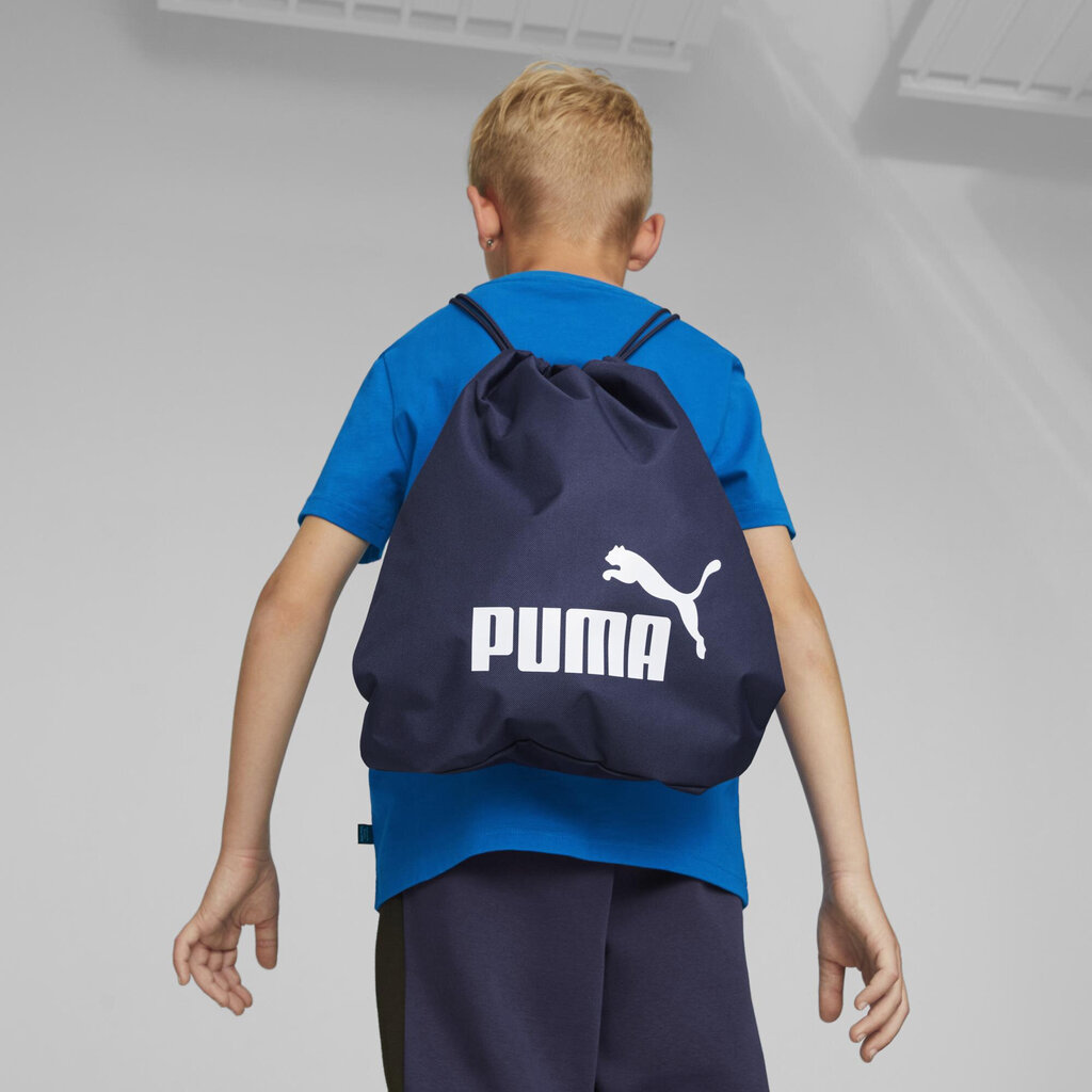 Krepšys sportinei aprangai Puma Phase Gym Sack, mėlynas цена и информация | Kuprinės mokyklai, sportiniai maišeliai | pigu.lt