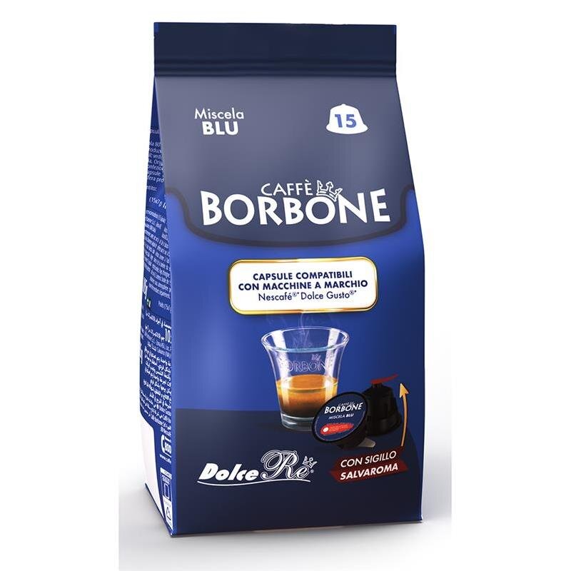 Borbone kavos kapsulės Dolce Gusto Blue Blend, 15 vnt. цена и информация | Kava, kakava | pigu.lt