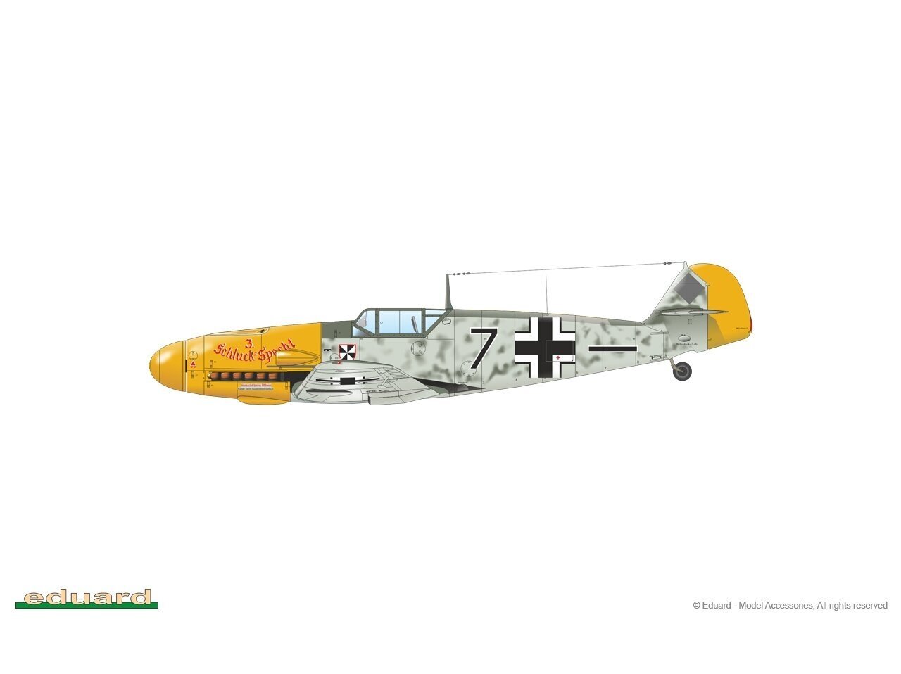 Lėktuvo modelis Eduard Messerschmitt Bf 109F-22 82115 kaina ir informacija | Konstruktoriai ir kaladėlės | pigu.lt