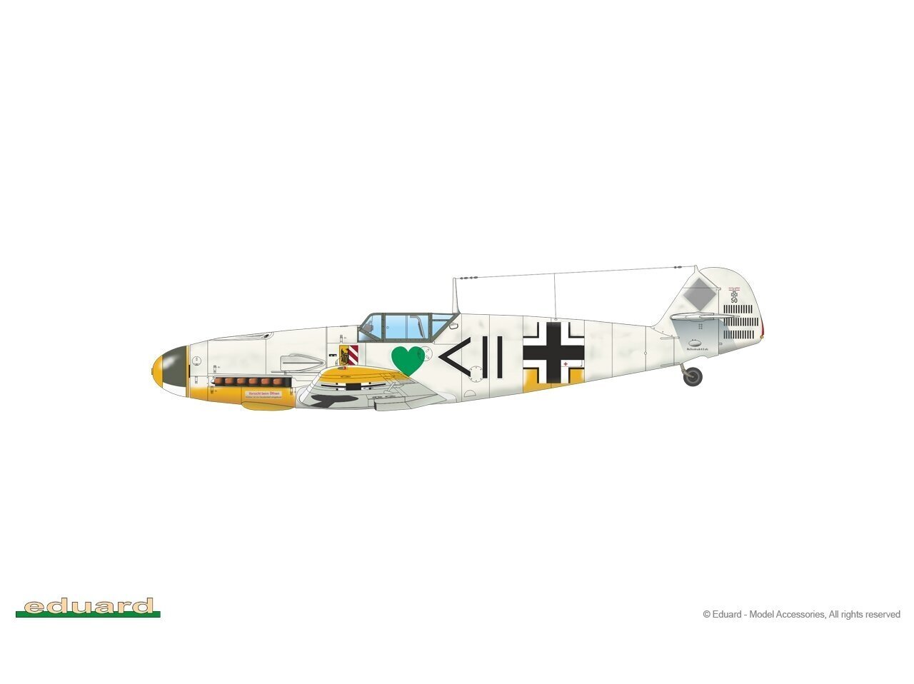 Lėktuvo modelis Eduard Messerschmitt Bf 109F-22 82115 kaina ir informacija | Konstruktoriai ir kaladėlės | pigu.lt