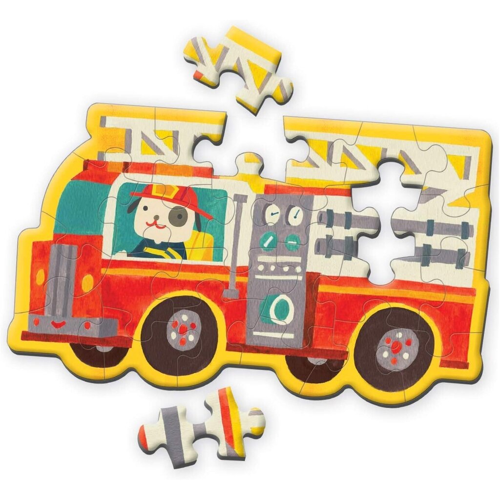 Nedidelė forminė dėlionė Mudpuppy Ugniagesių mašina, 24 d. kaina ir informacija | Dėlionės (puzzle) | pigu.lt