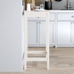 Baro stalas vidaXL, baltas kaina ir informacija | Virtuvės ir valgomojo stalai, staliukai | pigu.lt