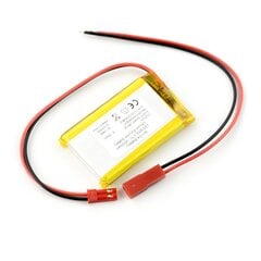 Akyga Li-Pol elementas 1400mAh 1S 3.7V - jungtis JST-BEC + lizdas - 54x34x7mm kaina ir informacija | Akumuliatoriai telefonams | pigu.lt