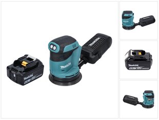 Makita DBO 180 G1 akumuliatorinis ekscentrinis šlifuoklis 18 V 125 mm + 1x baterija 6.0 Ah - be įkroviklio kaina ir informacija | Šlifuokliai | pigu.lt