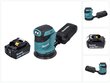 Makita DBO 180 G1 akumuliatorinis ekscentrinis šlifuoklis 18 V 125 mm + 1x baterija 6.0 Ah - be įkroviklio kaina ir informacija | Šlifuokliai | pigu.lt