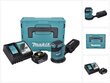 Makita DBO 180 RG1J akumuliatorinis ekscentrinis šlifuoklis 18 V 125 mm + 1x baterija 6.0 Ah + įkroviklis + Makpac kaina ir informacija | Šlifuokliai | pigu.lt