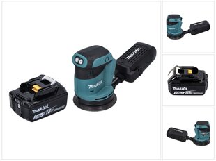 Аккумуляторная орбитальная шлифмашинка Makita DBO 180 T1, 18 В, 125 мм, с аккумулятором, без зарядного устройства цена и информация | Шлифовальные машины | pigu.lt