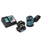 Makita DBO 180 RT akumuliatorinis ekscentrinis šlifuoklis 18 V 125 mm + 2x akumuliatorius 5.0 Ah + įkroviklis kaina ir informacija | Šlifuokliai | pigu.lt