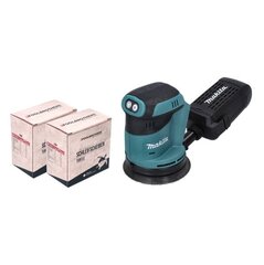 Аккумуляторная орбитальная шлифмашинка Makita DBO 180 Z, 18 В, 125 мм, 2х шлифовальных набора Toolbrothers TURTLE, без аккумулятора и зарядного устройства цена и информация | Шлифовальные машины | pigu.lt