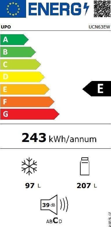 Upo UCN63EW kaina ir informacija | Šaldytuvai | pigu.lt