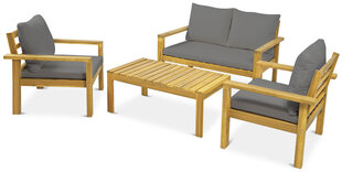 Комплект садовой мебели Focus Garden Stavanger, коричневый/серый цвет цена и информация | Комплекты уличной мебели | pigu.lt
