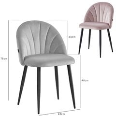 4-ių kėdžių komplektas Viking, Royal, violetinė kaina ir informacija | Virtuvės ir valgomojo kėdės | pigu.lt