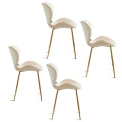 4-ių kėdžių komplektas Viking, Diana, smėlio spalvos kaina ir informacija | Virtuvės ir valgomojo kėdės | pigu.lt