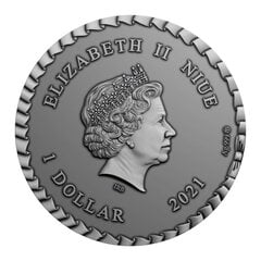 1 dolerio sidabrinė moneta Karalaitė ir žirnis, Niujė 2021 kaina ir informacija | Investicinis auksas, sidabras | pigu.lt
