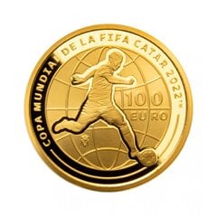Kolekcinė 100 Eur moneta Fifa pasaulio taurė Kataras 2022, auksinė kaina ir informacija | Numizmatika | pigu.lt