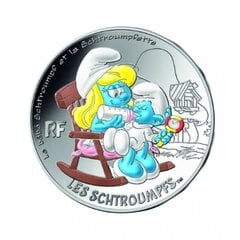 Kolekcinė 50 Eur moneta Mažylis Smurfas, sidabrinė kaina ir informacija | Numizmatika | pigu.lt