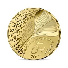 Kolekcinė 5 Eur moneta Jean de La Fontaine 400-osios gimimo metinės, auksinė kaina ir informacija | Numizmatika | pigu.lt