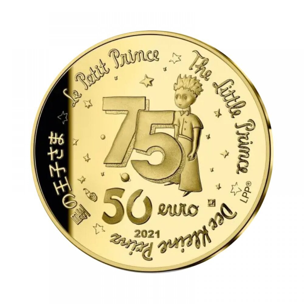 Kolekcinė 50 Eur moneta Mažasis Princas, auksinė kaina ir informacija | Numizmatika | pigu.lt