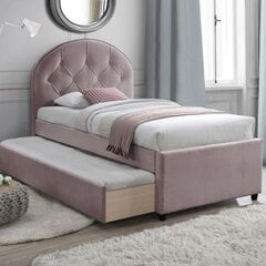 Кровать LARA 90x205см с двумя матрасами HARMONY UNO, лиловый розовый цена и информация | Кровати | pigu.lt